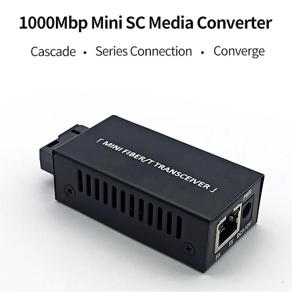 1 Par Gigabit 100/1000M A/B SC Ethernet Fiber Switch Media Converter Rj45 Optisk Transceiver 20KM Fibra Switch