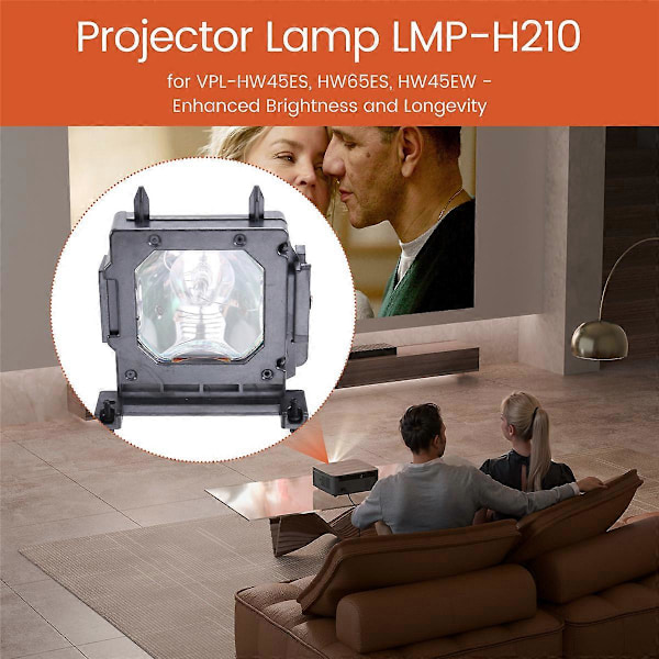 Projektorlampe LMP-H210 for Sony VPL-HW45ES, HW65ES, HW45EW - Forbedret Lysstyrke og Levetid