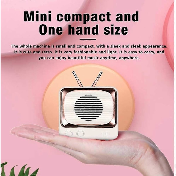 Retro Bluetooth -kaiutin, Vintage kannettava Bluetooth -kaiutin Kannettava FM-radio Mini-kaiutin