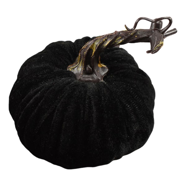 Kurpitsat Pieni Vaahto Fake Velvet Kurpitsa Halloween-sisustus Syksyinen Pöydän Sisustus Kiitospäivän valokuvaustarvikkeet Black
