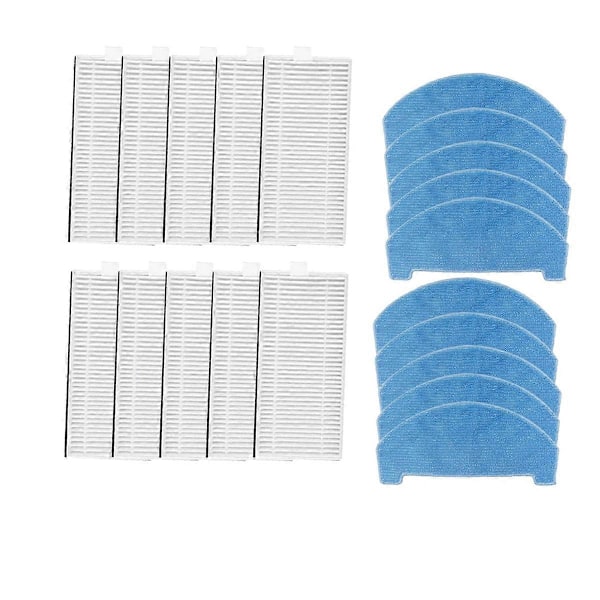 20 stk. moppefilter designet specifikt til ILIFE V3X robotstøvsuger, reservedele