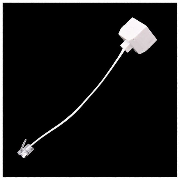 2 stk. 6P4C RJ11 Dobbel Hunn til Hann Telefonkabel Splitter Adapter