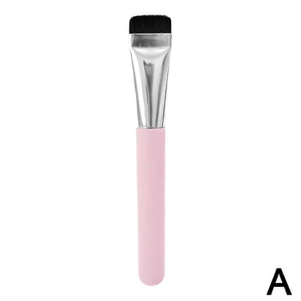 Flat Foundation Brush 11.7cm Ultra-Thin Liquid Makeup Applicator Rosa