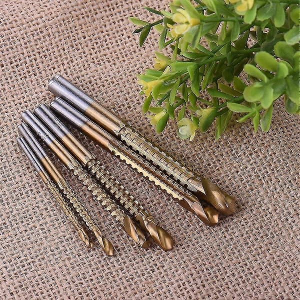 6 stk. Titanium Bor Sav Bitsæt, Hss Savtakket Bit Hulboring, 3-8mm Tømrer Savborebits