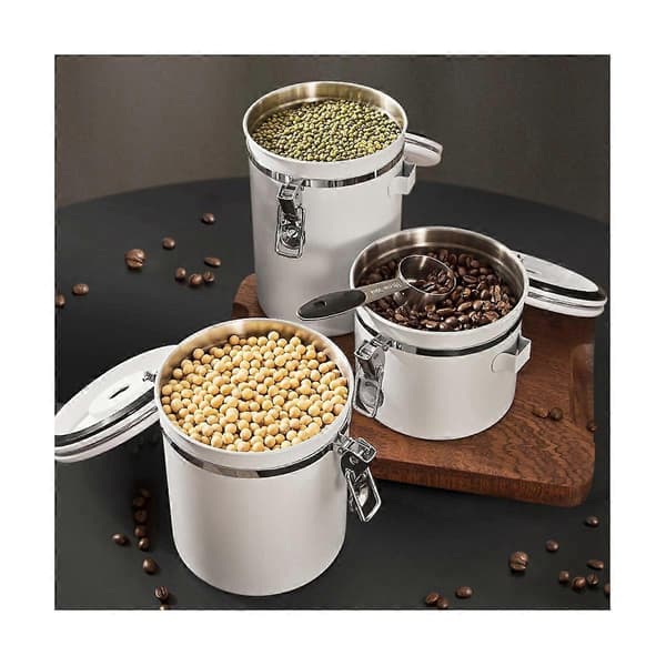 Kaffebeholder i rustfritt stål Kaffebønneboks Forsegling Kaffefylling Matlagringsbeholder