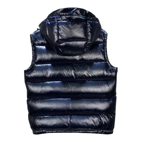 Untuvaliivi miehille ja naisille, parkatakki, korkealaatuinen, muodikas, rento valkoinen untuvaliivi, kevät- ja syysuntuvaliivi Black XXXL-5(85-95kg)