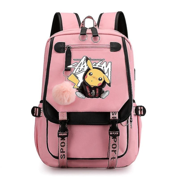 Stitch USB Oppladbar Skolesekk Gutt og Jente Student Ryggsekk Ryggsekk Style 5