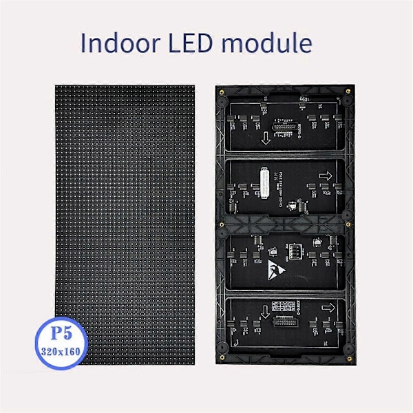 2 st P5 LED-skärmpanel för inomhusbruk 64X32 Pixlar LED-displaymodul 16 Scan 320X160mm Fullfärg LED Sc