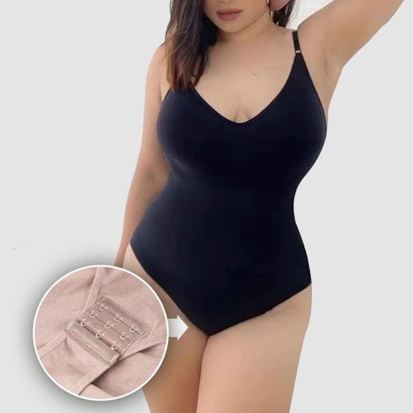Dame Gymnastik Sport Høj Talje Butt Lifting Bodysuit Sexet Rygløs Bodysuit B--BN M