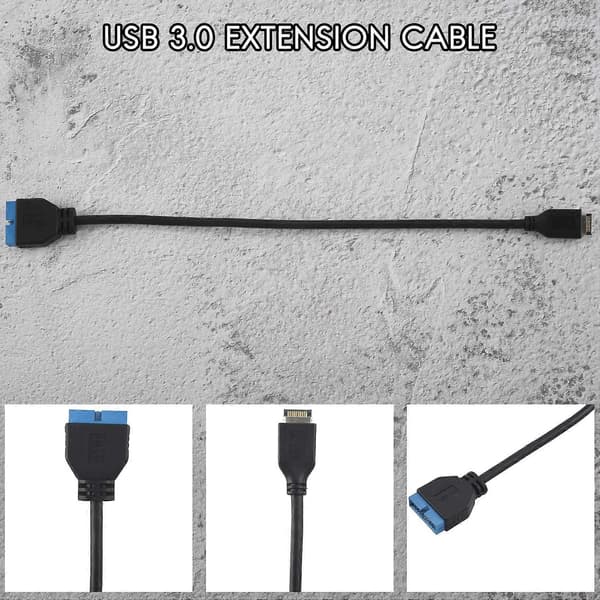 USB 3.1 Frontpanel Header til USB 3.0 20Pin Header Skjøtekabel for Hovedkort 20cm