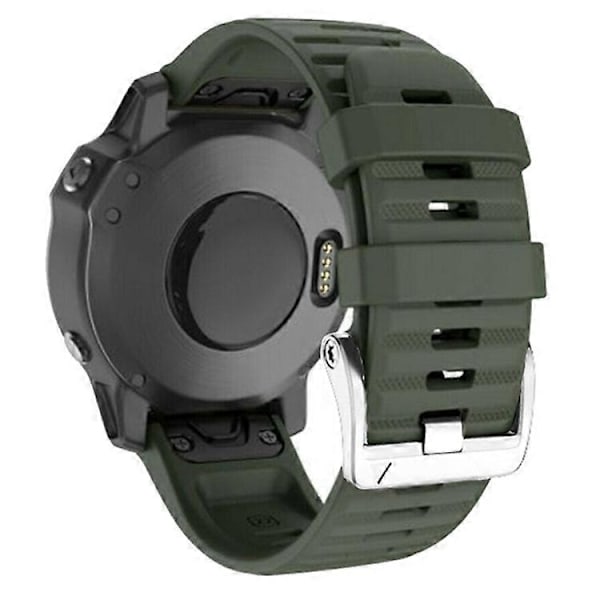 Kompatibel med Garmin Tactix 7 Pro / Fenix 7X / Fenix 6X Pro 26mm Klockarmband Silikonarmband med Stål Silver Spänne Turquoise