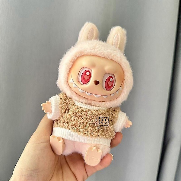 Mini pehmolelunuken vaatteet asusteet Korea Kpop Exo Labubu V1 V2 Idol-nukeille Hanhi Dinosaurus Macaron vaatelahja 13