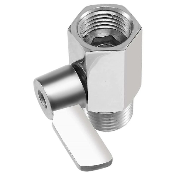 Avstängningsventil för Duschmunstycke, 304 Rostfritt Stål Mini Kulventil NPT-gänga (1/2 tum Hane x 1/2 tum H