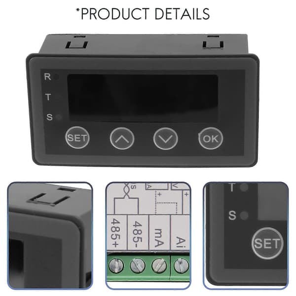 Digitalt displaymeter 0-10V 0-20MA 2-10V 4-20MA Analog Input Display Table Digital Display Head wit