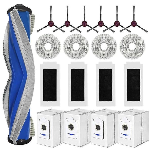 Til T30S/ T30S Combo Robot Støvsuger Hoved Sidebørste Hepa Filter Moppeklud Støvpose Tilbehør