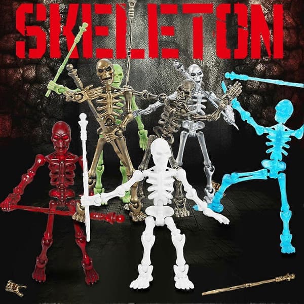 Skeleton Doll Toy, Multi-jointed Movable Skeleton Decor Vit