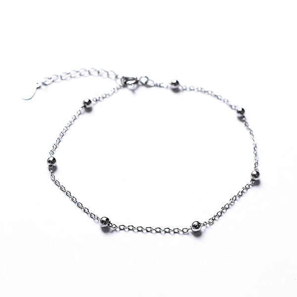 925 Sterling Sølv Ankelkæde Multilayer Ankelkæder Til Kvinder Satellit, Stjerne, Kors, Cirkel, Sommerfugl, Dråbe, Oval Disk Lagdelt Ankelkæde Strand Je