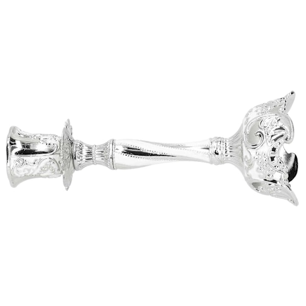 Ljusstake Heminredning Ljushållare Ornament för Bröllop Middag med Levande Ljus Silver Vit