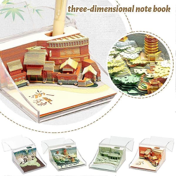 Panda 3D Sticky Notes panda skrivebordsdekorationer kreative gaver A