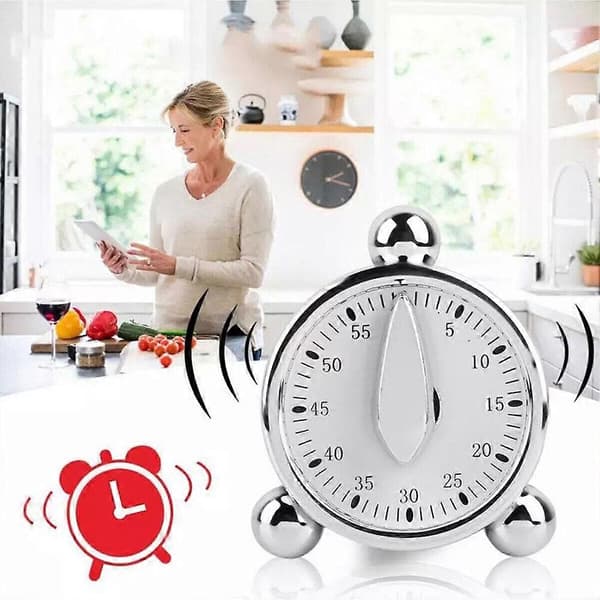 +60 minutter mekanisk kjøkkentimer for baking med høy alarmpåminnelse R1B3