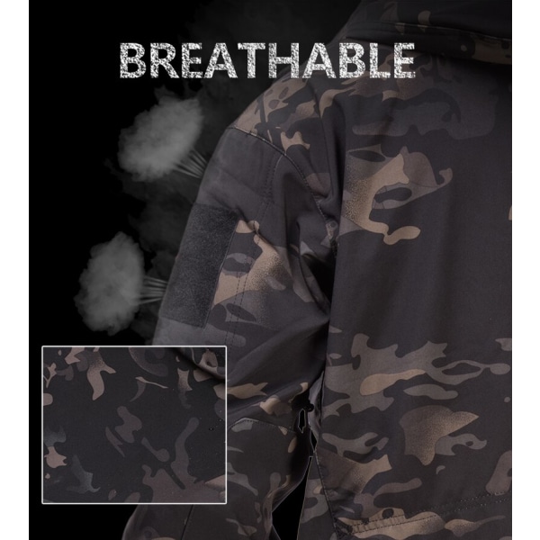 Jagttøj Soft Militær Taktisk Jakke Herre Kamp Vandtæt Fleece Herretøj Multicam Frakke Vindjakker Army Green 4XL for 95-105kg