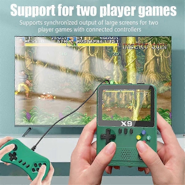 X9 Handhållen Spelkonsol 3.5 Tum 10000 Spel Dubbla Spelare 6000mah Med Power Bank Funktion För 11 Simulatorer C