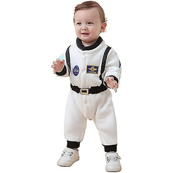 Baby småbarn astronaut kostyme romdrakt for gutter, jenter White 100