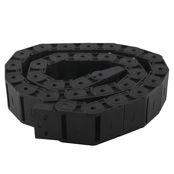 18mm X 37mm Musta Joustava Puoliksi Suljettu Kaapeliketju 1m 39.4\"
