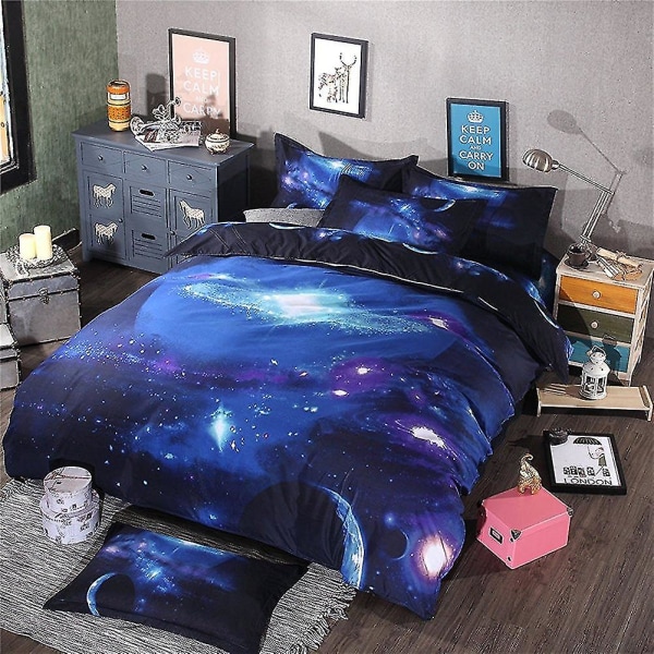 Heminredning Nebula Stjärnklar Fyrdelat Påslakanset Säng Z E 200*230 three-piece set