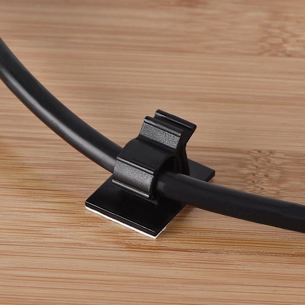 Justerbar Selvklebende Nylon Ledning Svart 50 Stk