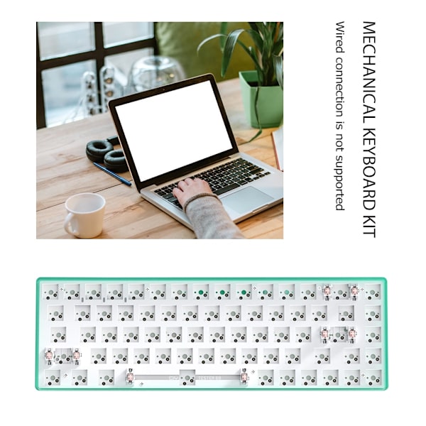 TESTER68 Trådløst Bluetooth Tastatur Hot Swap Mekanisk Tastatur Kit Gamere 2.4G DIY Til 3/5 Pin Switch Aksel Base 68 Taster With Red switch