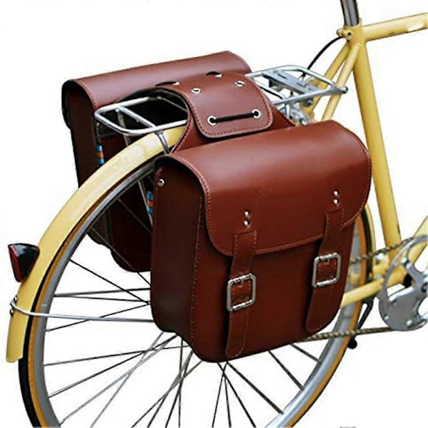 Retro Cykel Bagagebærer Taske Læder Bagagebærer Cykeltasker Bageste Sadelpind til Retro Cykel Sadel Bagagebærer Tilbehør