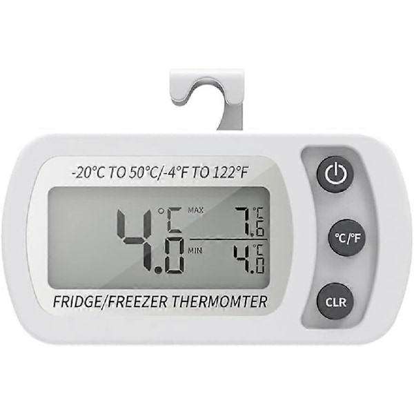 Vejrstation, Indendørs/Udendørs Digital Hygrometer Termometer Ur Fugtighedsmåler Monitor