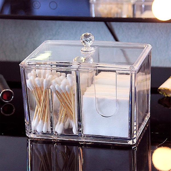 Vatpindsæske Vatpindeholder Makeup Organizer Etui