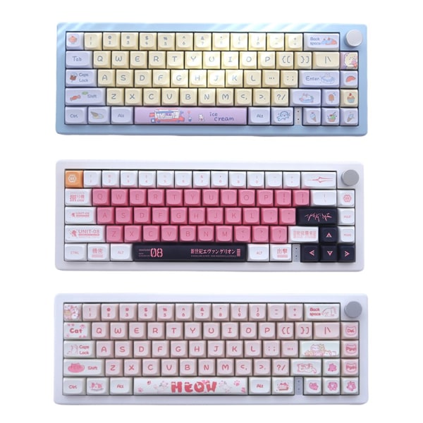 PBT keycap Engelsk 133/127 taster sommer is keycap rampete katt keycap Pink