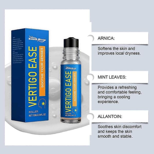 1-5x Vertigo Ease Roller 10ml Urteessens Roll-On for Svimmelhetslindring Bærbar Eterisk Olje 2pcs