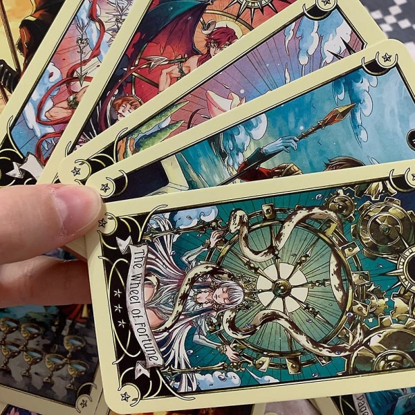Tarot orakel kort mystisk spådom tegneserier Tarot jente kortspill brettspill engelsk poker Work your light