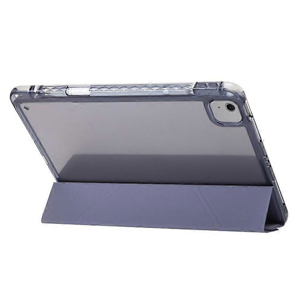 Yhteensopiva iPad Air 11 (2024) Kotelo PU Nahka Origami Jalusta Läpinäkyvä Tablettisuojus LightBlue
