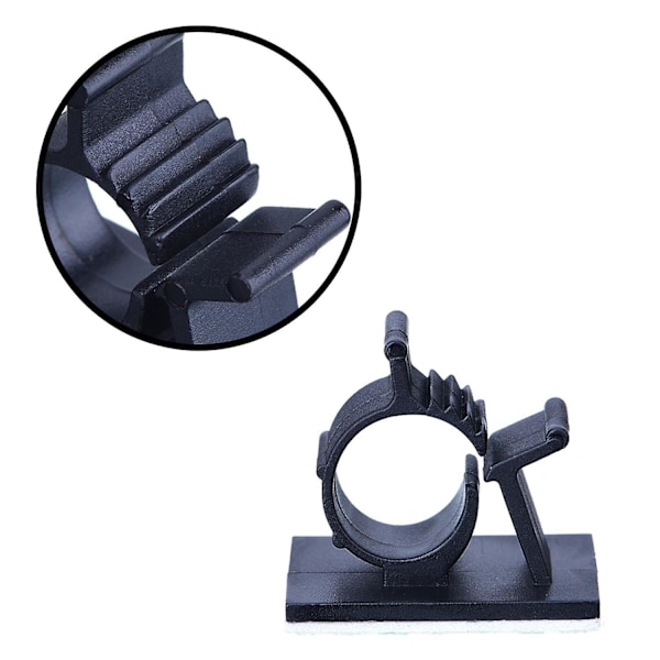Justerbar Selvklebende Nylon Ledning Svart 50 Stk