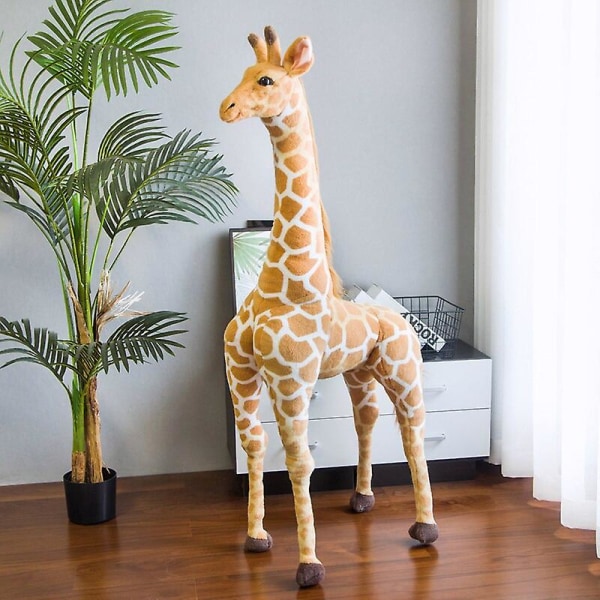 Stor storlek Fylld Mjuk naturtrogen plysch giraff Djur Real Life Gi 35cm