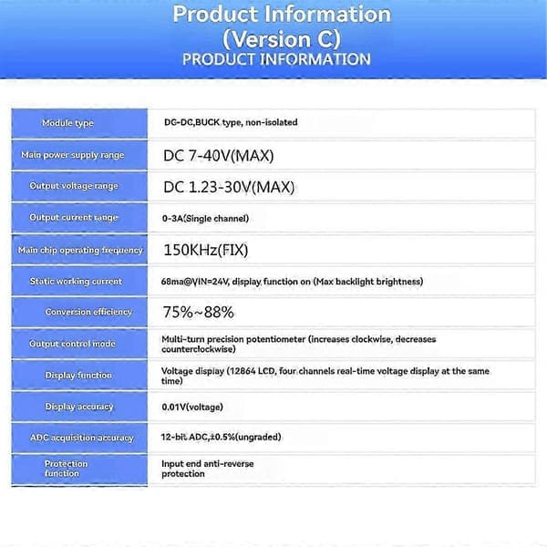Multi-kanals Bryter Strømforsyning Strømmodul DC-DC Antihypertensiv Digital Strømmodul DC1.5v-30v