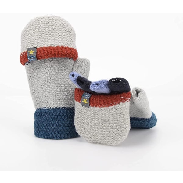 Strikkede Halvfingerhansker Unisex Varme Hansker For Jenter