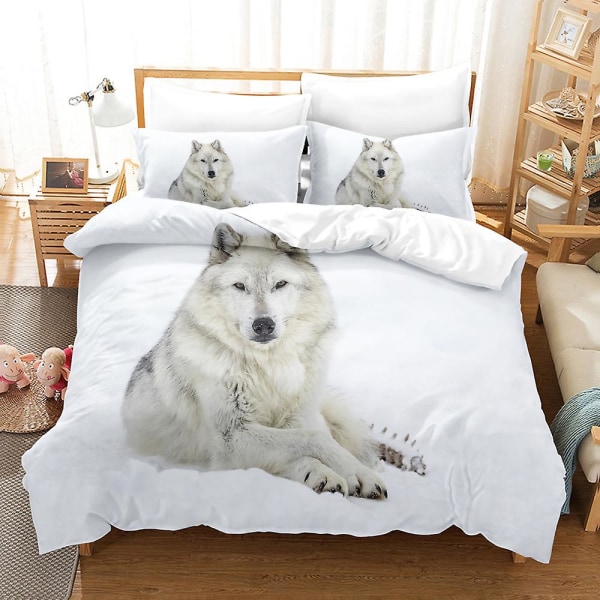 W3 Wolves Animal World 3D printed vuodevaatteet set Pussilakana Cover cover AU QUEEN 210x210cm