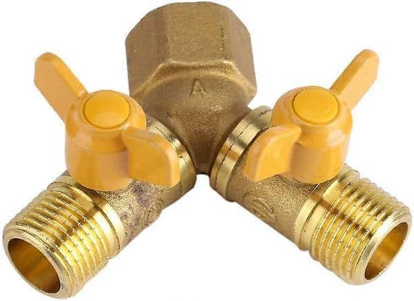 2-vejs vandhaneforbindelse Adapter Slangesplitter til at splitte 1/2in messinghaner Havvandingsudstyr