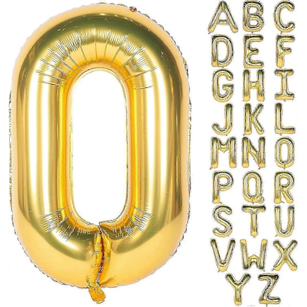 Bokstavsballonger 102 cm Jätte Jumbo Heliumfolie Mylar För Festdekorationer Guld H Nya Modeller Ny Modell