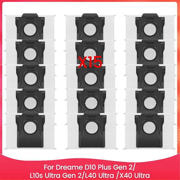 For Dreame D10 Plus Gen 2/L10s Ultra Gen 2/L40 Ultra /X40 Ultra Støvsuger Engangs Støvposer