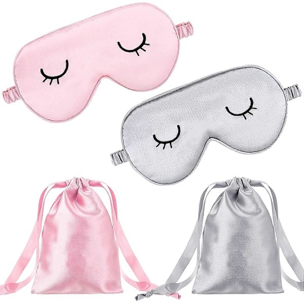 2 Stycken Söta Sovmasker Söta Lätta Justerbara Ögonmasker