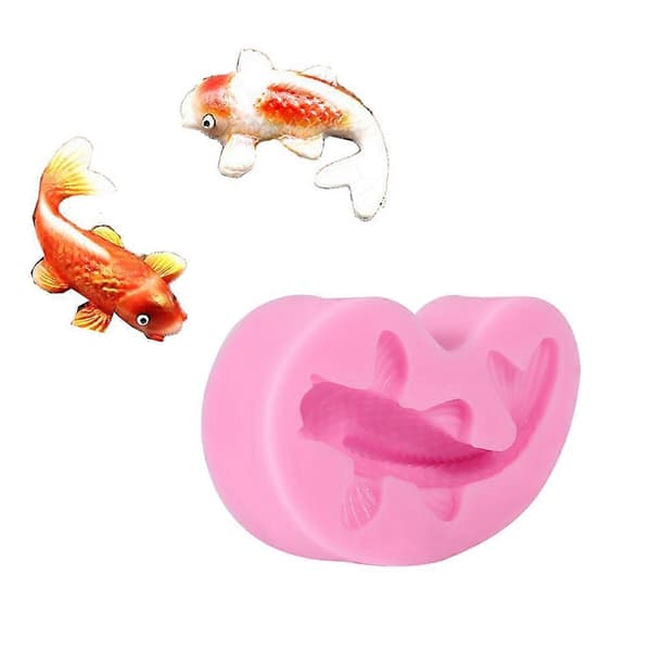 3D Fisk Form Silikon Fondant Kake Dekorering Form