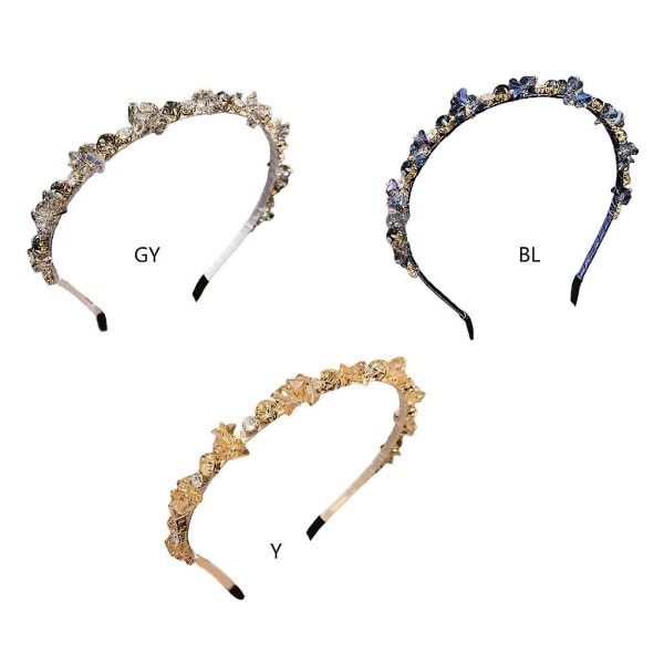 Retro Rhinestone Hårbøjle Elegant Zircon Tynd Hårbøjle Hårbånd Temperament