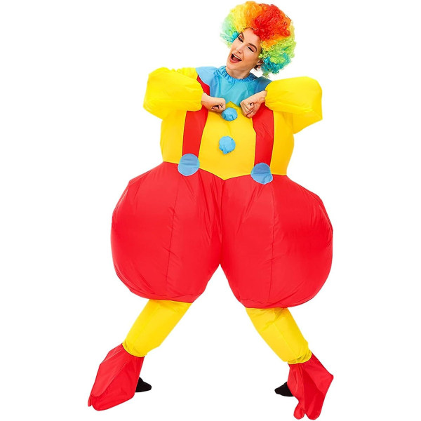 Uppblåsbar clowndräkt Vuxen Rolig Blow Up Costume Cosplay Party Jul Halloween Dräkt Unisex kostym